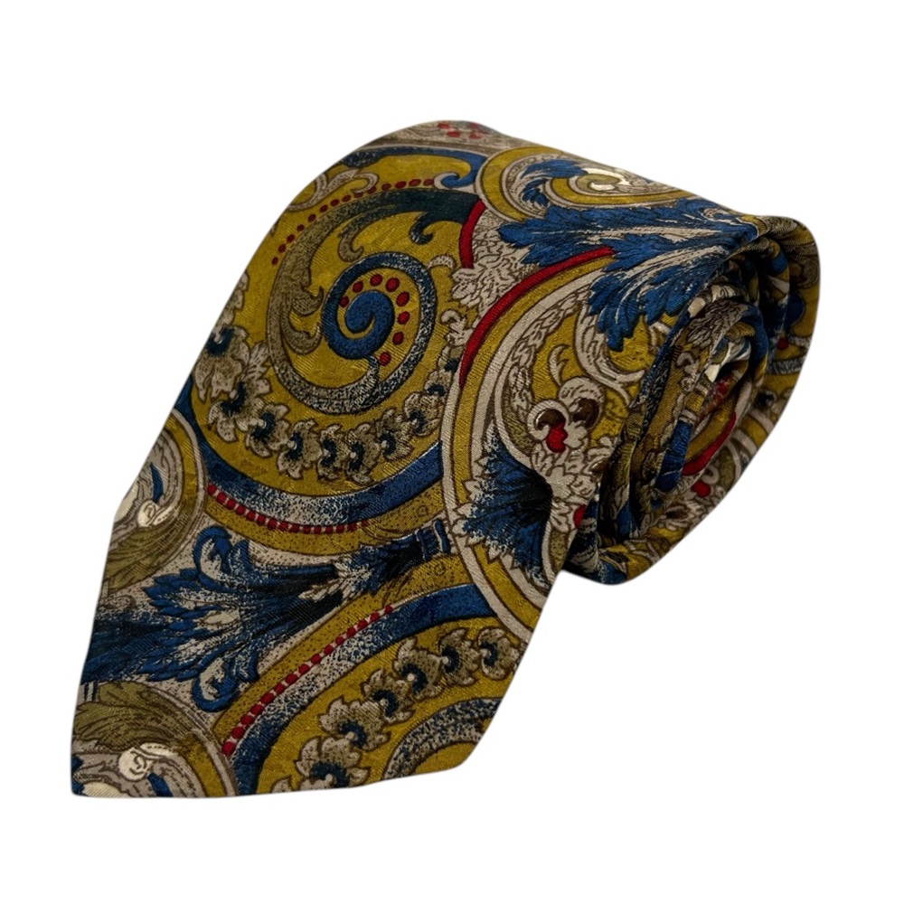 Burberry Of London Neck Tie Silk Multicolor Paisley Casual Mens Vintage 58” EUC - Picture 2 of 8